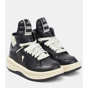 Rick Owens x Converse Size 5 Unisex DRKSHDW TURBOWPN Leather Fashion Sneakers